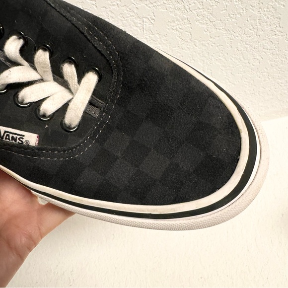 Vans Black Gray Checkered Classic Low Ultracush Mens 8 - Picture 10 of 12